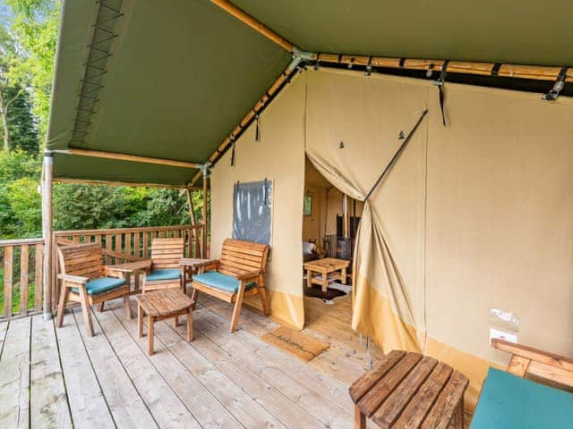 Balcony | Pump House Lodge - Sweeney Farm Glamping, Sweeney, near Oswestry