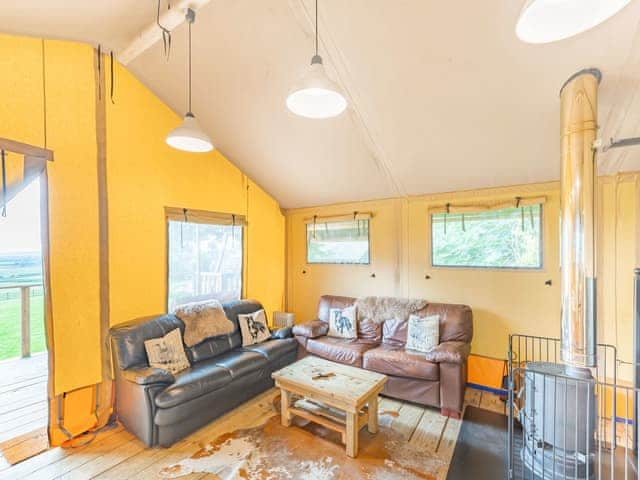 Open plan living space | Mountain Lodge - Sweeney Farm Glamping, Sweeney, near Oswestry