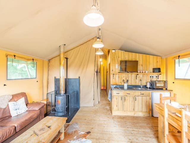 Open plan living space | Mountain Lodge - Sweeney Farm Glamping, Sweeney, near Oswestry