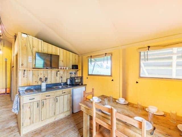 Open plan living space | Mountain Lodge - Sweeney Farm Glamping, Sweeney, near Oswestry