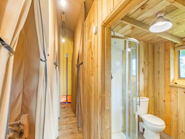 Shower room | Mountain Lodge - Sweeney Farm Glamping, Sweeney, near Oswestry