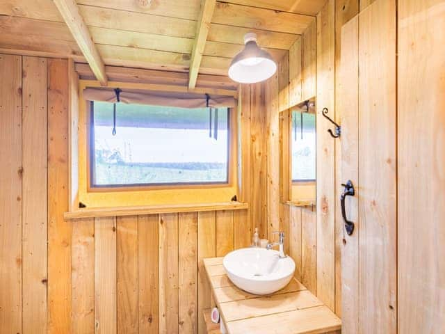 Shower room | Mountain Lodge - Sweeney Farm Glamping, Sweeney, near Oswestry