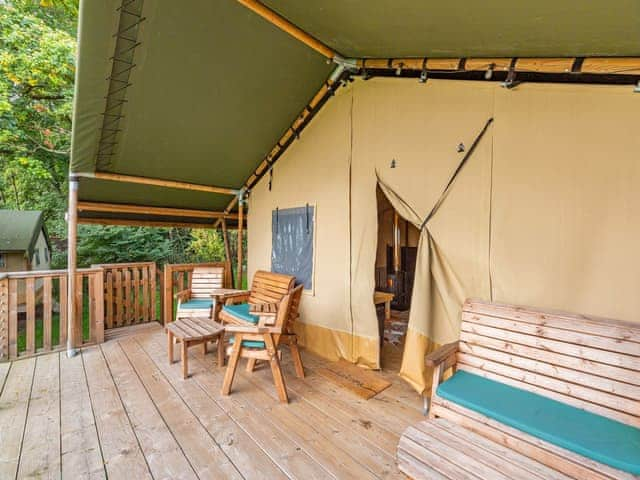 Decking | Mountain Lodge - Sweeney Farm Glamping, Sweeney, near Oswestry