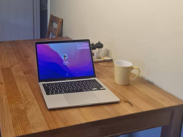 The dining room table doubles as  roomy workspace  to catch up on emails before heading out for the day | Chipley EscapesOtters Holt, Langford Budville, near Wellington