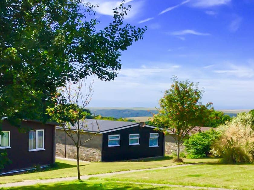 Stunning view from Foxgloves bungalow across the WELCOMBE valley  | Old Smithy BungalowsFoxgloves Bungalow, Welcombe, near Hartland