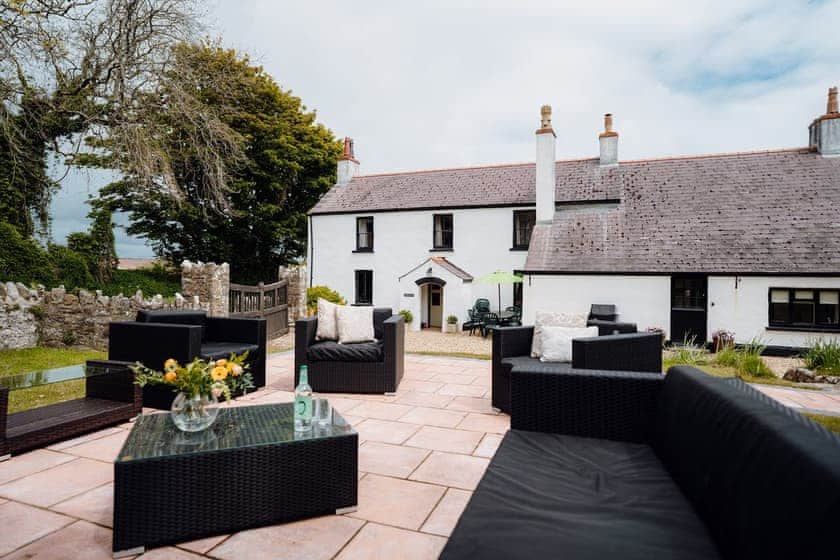 Patio | The Manor House - Celtic Haven Resort, Lydstep, near Tenby