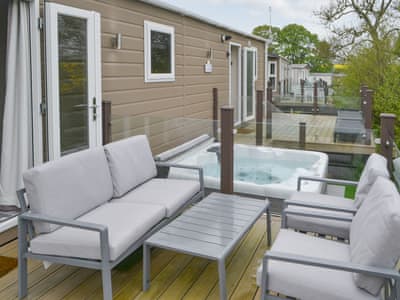 Outdoor area | Unwind @37 - Unwind Lodges, Felton, near Morpeth