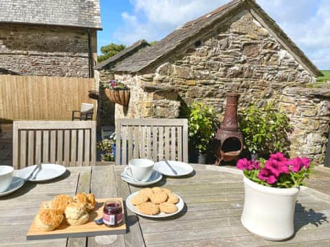 Outdoor area | Carswell CottagesRose Cottage, Holbeton