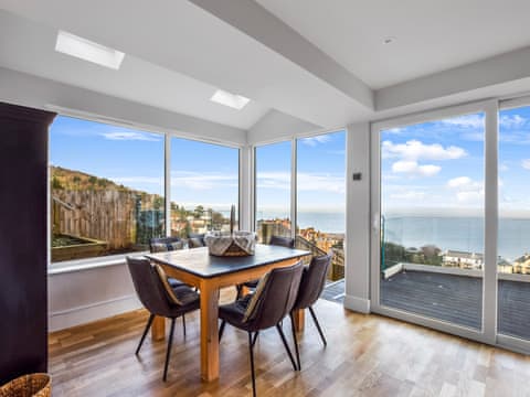 Dining area with amazing views | Western Heights, Lynton