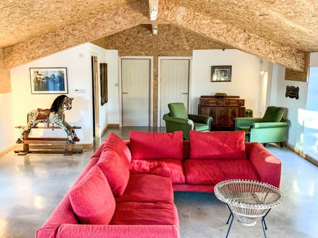 Living room | The Organic Cabin - Feltham&rsquo;s Farm, Horsington Marsh, near Templecombe