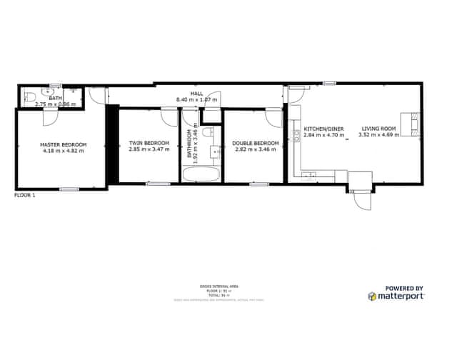 Floor plan | Quince Cottage, Withiel, near Bodmin and Wadebridge
