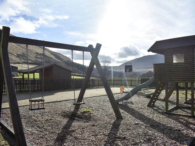 Children&rsquo;s play area | Riverbank Cottage - Brockholes Farm, Near Tebay