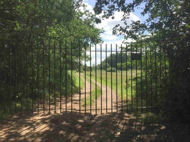 Entrance gate | Archie&rsquo;s Barn, Weston Longville