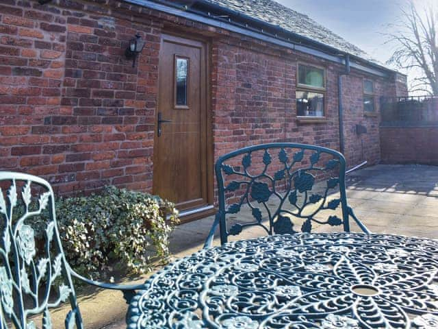 Patio | Brookside Cottage - Bilston Brook Farm, Litchfield, near Stafford