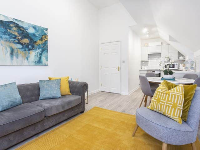 Open plan living space | Minsters Reach Apartment Three - York Boutique Lets, York