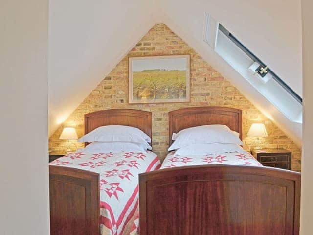 Twin bedroom | The Barn at Butts Farm, Wicken, near Ely