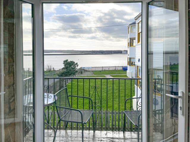 Balcony and view | The View Old Coastguard Cottage, Tynemouth