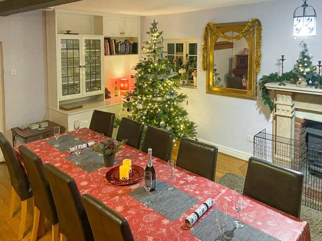 Dining room at Christmas | Middle Farm, East Harling, near Thetford