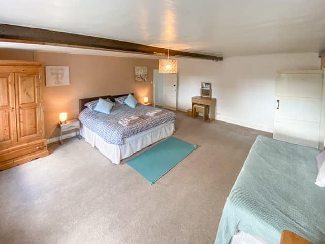 Superking size bedroom with zip-link beds | Middle Farm, East Harling, near Thetford