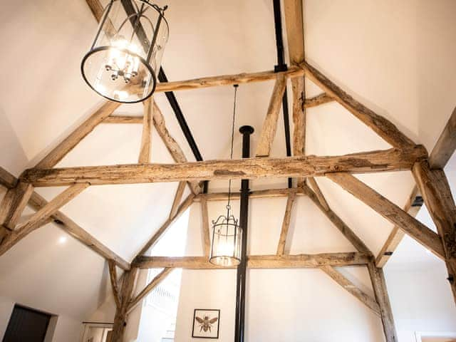 Exposed wood beams throughout the living areas | Olivers Barn - Fishers Farm Barns, Shefford Woodlands Near Hungerford