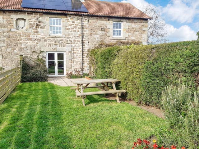 Front garden and the new patio, south facing | Cheviot View, Berwick-upon-Tweed, near Holy Island