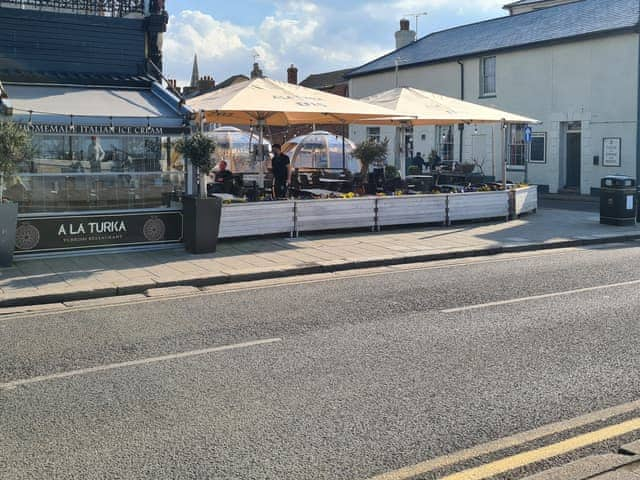 Beachside dining with glass pods | Vitamin Sea Residency, Herne Bay