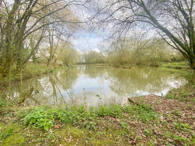 Fishing lake 2 minute walk from lodge | Moor Farm Lodge, Foxley, near Dereham