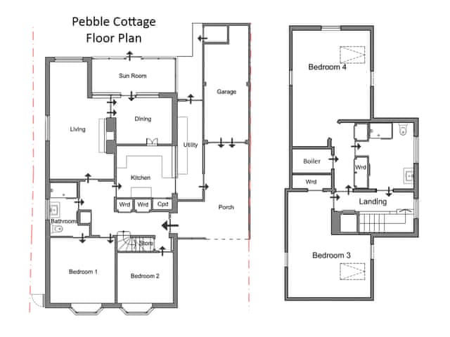 Floor plan | Pebble Cottage, Middleton-on-Sea, near Bognor Regis