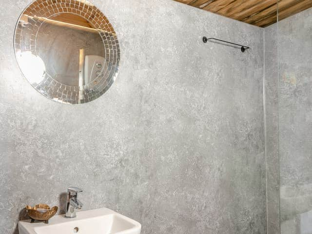 Shower room | Pendle View Lodge - Houghton Barn Farm, Altham