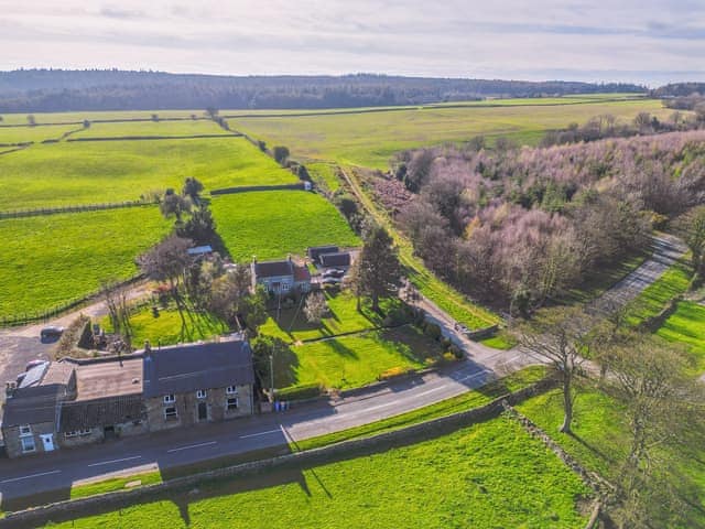 View looking at The Bryerstones Inn next door, looking to Newlands Lodges set back on the right. | Wood View, Farm View - Newlands Lodges, Scarborough