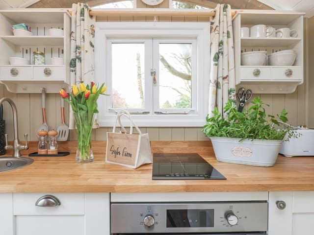 Kitchen area | Sybs Farm Shepherds Hut, Haslemere