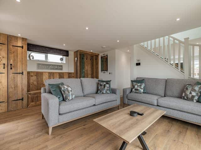 Living room | The Old Haybarn - Brookfields Holiday Farm, Church Broughton, near Derby