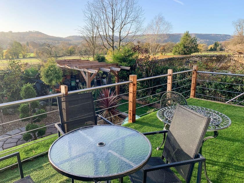 High Terrace with Sitting-out-area with Countryside views. | Rotherleigh, Darley Dale, near Matlock