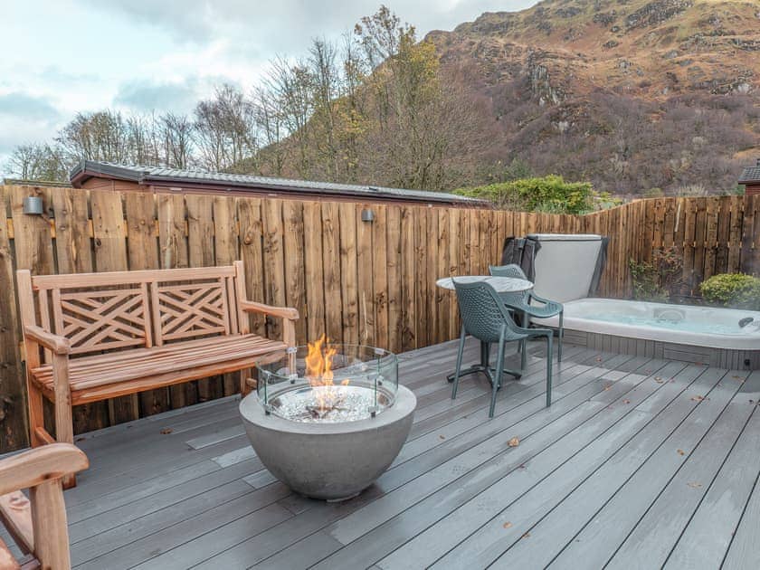 Sitting-out-area | Eachaig Cottage - Stratheck Holiday Cottages, Near Dunoon