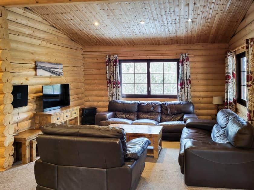 Living area | Tweed Log Cabin - Felmoor Park, Felton, near Morpeth