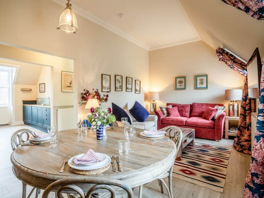 Living room/dining room | Glen Apartment - Kinnaird Castle, Brechin