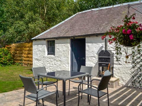 Patio | Terraughtie Cottage West - Terraughtie Farm Cottages, Dumfries