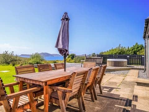 Patio | Stac Polly Lodge, Achiltibuie near Ullapool