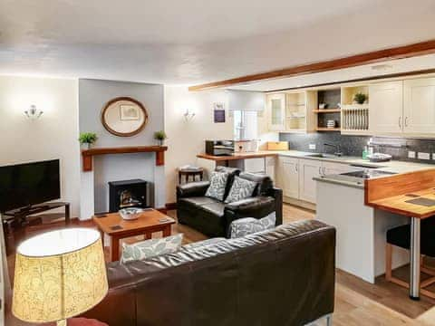 Welcoming open-plan living space | Milking Parlour - Cotterill Farm, Biggin by Hartington, near Buxton