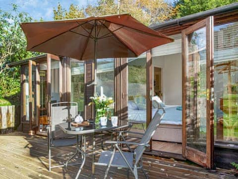 Sitting-out-area | Flaxpool Well Garden Room, Crowcombe, near Taunton