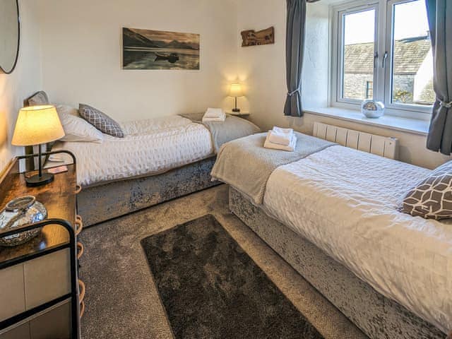 Twin bedroom | Corner Cottage - Brackenthwaite Holidays, Arnside and Silverdale