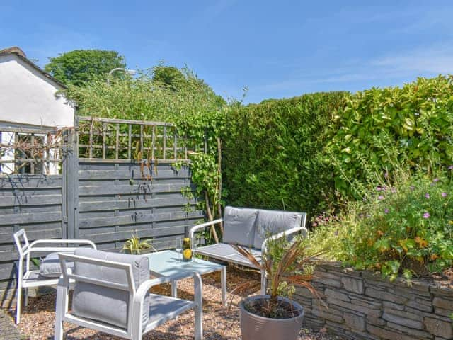 Sitting-out-area | Cosy Cottage, Cark, near Grange-over-Sands