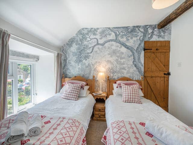 Twin bedroom | Pine Door, Eyam, near Bakewell