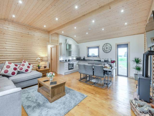 Open plan living space | Alpaca Lodge, Grantham