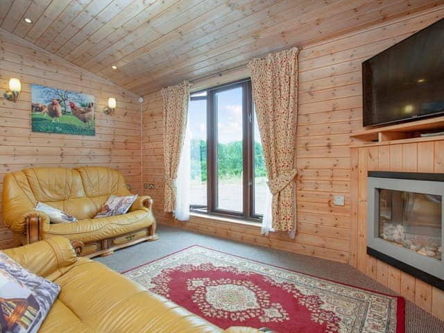 Living area | Log Cabin - East Hill Pride Farm, Harpford, near Sidmouth