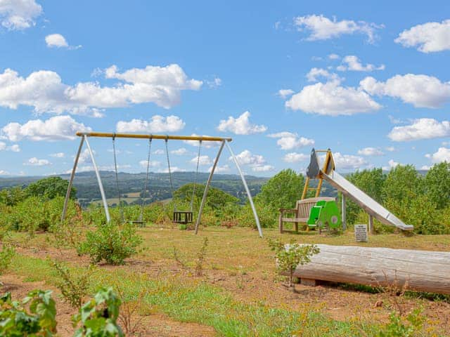 Outdoor area | Log Cabin - East Hill Pride Farm, Harpford, near Sidmouth