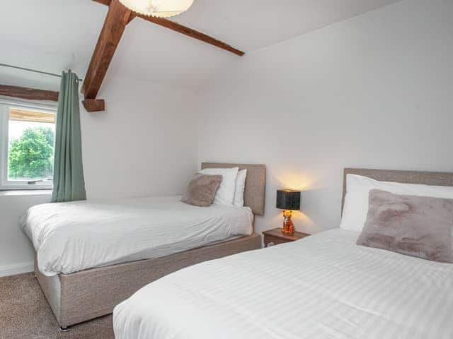 Twin bedroom | Pond - Collacott Farm, Kings Nympton, near South Molton