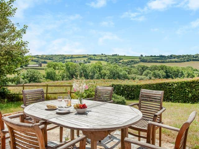 Sitting-out-area | Pond - Collacott Farm, Kings Nympton, near South Molton