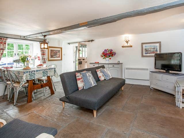 Cosy living and dining area | Lobster Cottage, Holcombe, near Dawlish