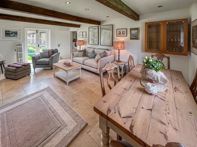 Living room/dining room | The Cottage at West Brinsea Farm, Brinsea, near Cheddar